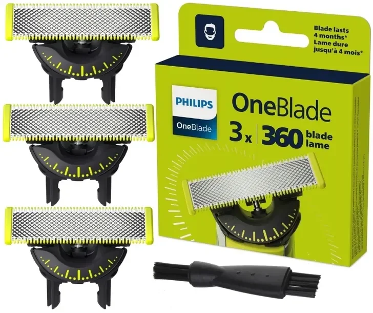 3x Ostrza Philips Oneblade 360 Oryginalne Ostrze Nożyk Głowica Golarka Pro