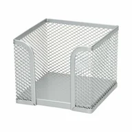 Pojemniki biurowe - Pojemnik D.Rect na karteczki siatka srebrny 95x95x80 110927 - miniaturka - grafika 1