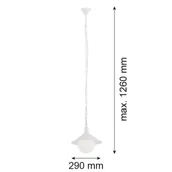 Lampy ogrodowe - Argon Lampa wisząca zewnętrzna Enduro, biała, stal, szkło, IP44, E27 - miniaturka - grafika 1