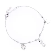 Bransoletki - Srebrna bransoletka nieskończoność koniczyna - miniaturka - grafika 1