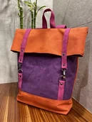Plecaki - Plecak włóczykija - pomarańcz, fiolet, fuksja - miniaturka - grafika 1