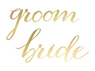 Wesele i ślub - Partydeco Zawieszki Bride Groom, złoty (1 op. / 2 szt.)" ZNK1-019 [13992881] - miniaturka - grafika 1