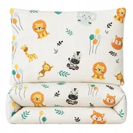 Pościel dla dzieci - Pościel 90x120 Do Łóżeczka Dziecięca Niemowlęca Lew Żyrafa Bawełna 100% - miniaturka - grafika 1