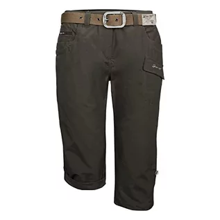 Spodnie damskie - G.I.G.A. DX Damskie spodnie Capri Casual z paskiem/krótkimi spodniami - GS 35 WMN PNTS, ciemny kamień, 50, 38200-000 - grafika 1