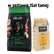 Sucha karma dla psów - FITMIN For Life Lamb & Rice Mini 12kg + PURE Brave mini 2kg - miniaturka - grafika 1