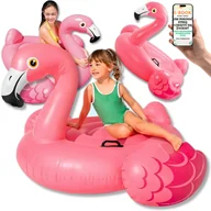 Zabawki do kąpieli - DUŻY MATERAC WODNY DO PŁYWANIA DO WODY Flaming INTEX – Atrakcja Plażowa 147×140 cm + EBOOK-1 - miniaturka - grafika 1