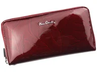 Portfele - Pierre Cardin, Portfel skórzany damski, 02, Leaf 119, bordowy - miniaturka - grafika 1