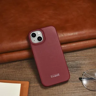 iCarer CE Premium Leather Folio Case skórzane etui iPhone 14 z klapką magnetyczne MagSafe czerwony (WMI14220713-RD) - Etui i futerały do telefonów - miniaturka - grafika 23