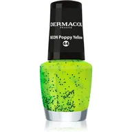 Lakiery do paznokci - Dermacol Neon neonowy lakier do paznokci odcień 44 Poppy Yellow 5 ml - miniaturka - grafika 1
