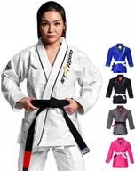 Kimona, stroje i obuwie - KIMONO SPORTOWE STARPRO BIAŁE JIU JITSU KARATE BJJ ROZMIAR A3 DO 187 CM - miniaturka - grafika 1