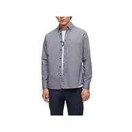 Koszule męskie - BOSS Męska koszula Rickert Regular -Fit z bawełny organicznej Oxford, Navy418., XL - miniaturka - grafika 1