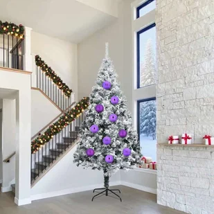 vidaXL Zestaw Bombek Choinkowych 4 pcs Liliowy - Bombki - miniaturka - grafika 1