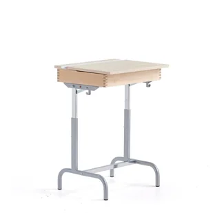 Ławka szkolna 188, srebrny, linoleum beż - Meble do szkół i przedszkoli Ławka szkolna 188, srebrny, linoleum beż - Meble do szkół i przedszkoli - miniaturka - grafika 1