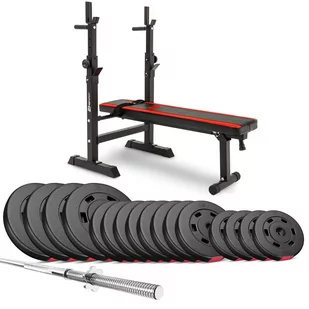 Hop-Sport Zestaw kulturystyczny Premium 99kg z ławką HS-1080 17352 - Pozostały sprzęt siłowy - miniaturka - grafika 1