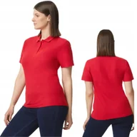 Koszulki i topy damskie - Koszulka POLO Polówka Damska BAWEŁNA Pique GIL64800 CZERWONA 2XL - miniaturka - grafika 1