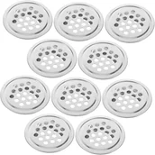 Kratki wentylacyjne - Kratka wentylacyjna okrągła, ze stali nierdzewnej, rozstaw montażowy 25 mm, srebrna, 10 szt. (płaska) - miniaturka - grafika 1