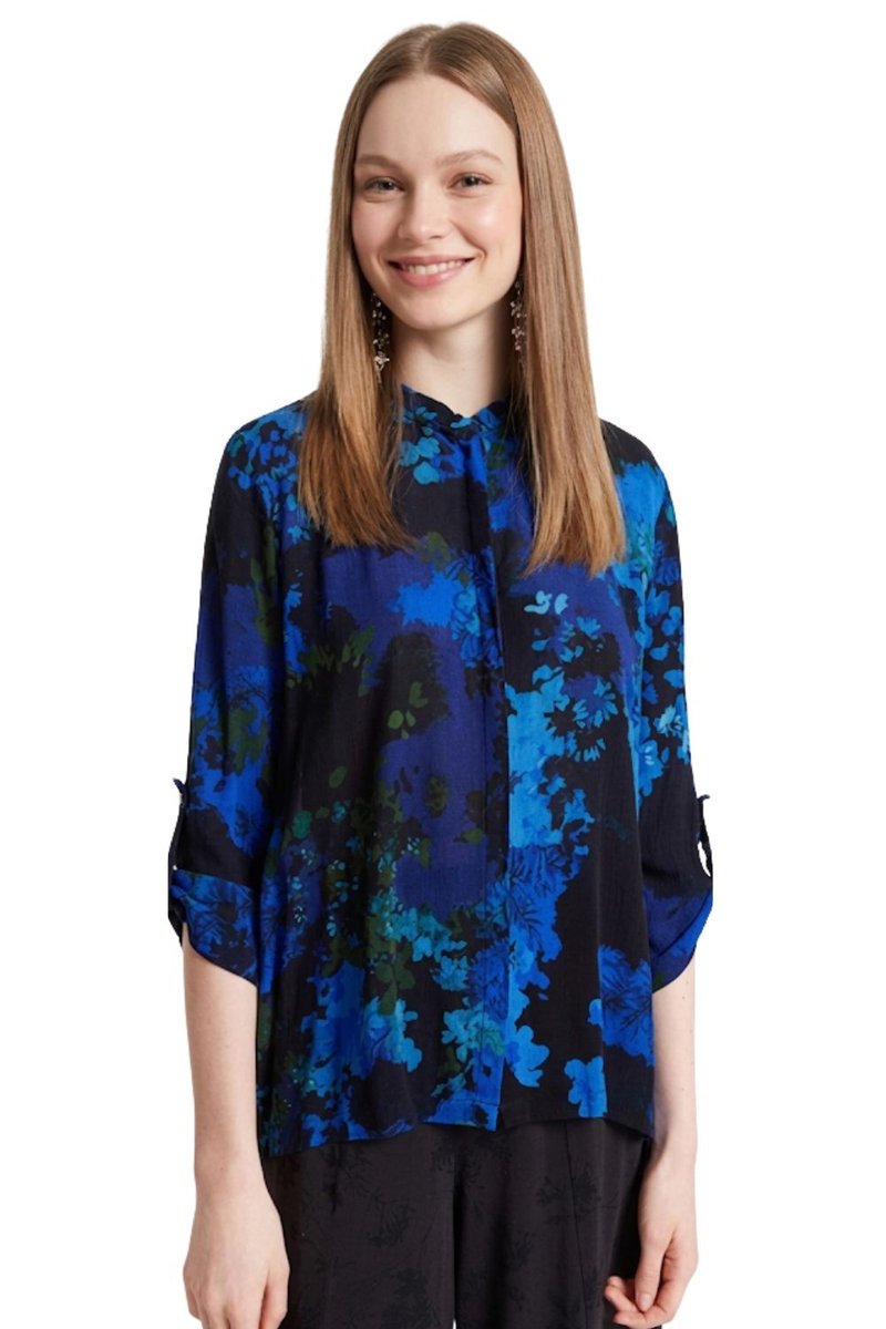 Bluzka damska Desigual Ancona wzorzysta w kwiaty-XS