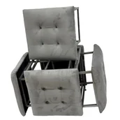 Fotele i pufy dla dzieci - Pufa GO GIFT PUF 5w1 Szary - miniaturka - grafika 1