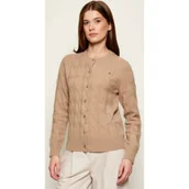 Swetry damskie - Tommy Hilfiger Wełniany kardigan | Regular Fit - miniaturka - grafika 1