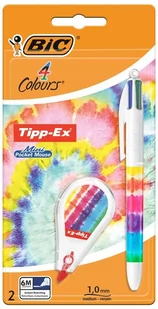 Bic Długopis automatyczny z korektorem w taśmie Rainbow 4 kolory - Długopisy - miniaturka - grafika 1