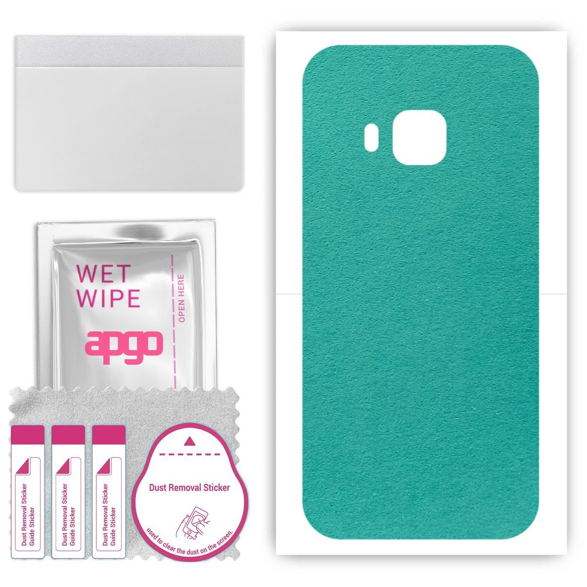 Folia naklejka skórka strukturalna na TYŁ Zamsz do HTC One M9 Prime Camera - Zamsz Miętowy - apgo SKINS