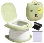 Nocniki - NOCNIK TURYSTYCZNY PRZENOŚNY WC SKŁADANY PODRÓŻNY KEMPINGOWY LEKKI + WORKI - miniaturka - grafika 1