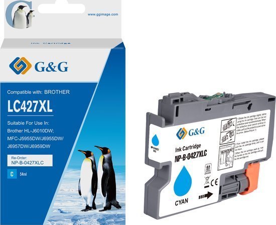 Tusz G&G G&G kompatybilny ink / tusz z LC-427XLC, NP-B-0427XLC, cyan