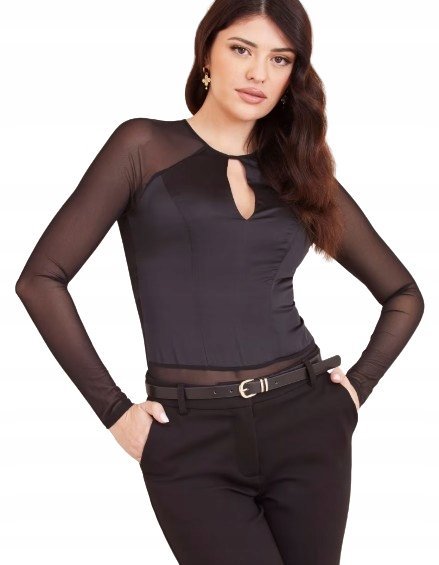 MARCIANO BY GUESS BODY CZARNE DŁUGI RĘKAW S GNA