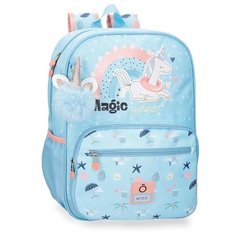Enso Magic Summer Plecak szkolny Niebieski 30x38x12 cm Poliester, Niebieski, Talla única, plecak szkolny