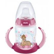 Butelki dla niemowląt - NUK Butelka do nauki picia z ustnikiem i wskaźnikiem temperatury Bambi 150ml 6-18m 0382911 - miniaturka - grafika 1