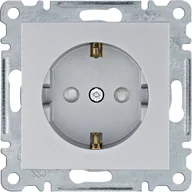 Gniazdka elektryczne - Hager Gniazdo schuko z przesłonami torów prądowych Lumina - srebrny mat - miniaturka - grafika 1
