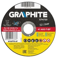 Materiały ścierne - Graphite Tarcza tnąca do metalu INOX 125x1x22mm 57H733 - miniaturka - grafika 1
