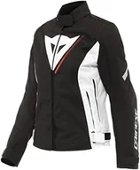 Odzież motocyklowa - Dainese Veloce Damska kurtka D-Dry, wodoodporna i termiczna kurtka motocyklowa, damska, czarny/biały/lawa czerwona, 48 - miniaturka - grafika 1