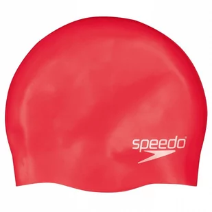 Speedo Czepek pływacki Plain Flat Silicone Cap Jr 8-709931959 czerw (8-709931959*czerw) - Pływanie - miniaturka - grafika 1