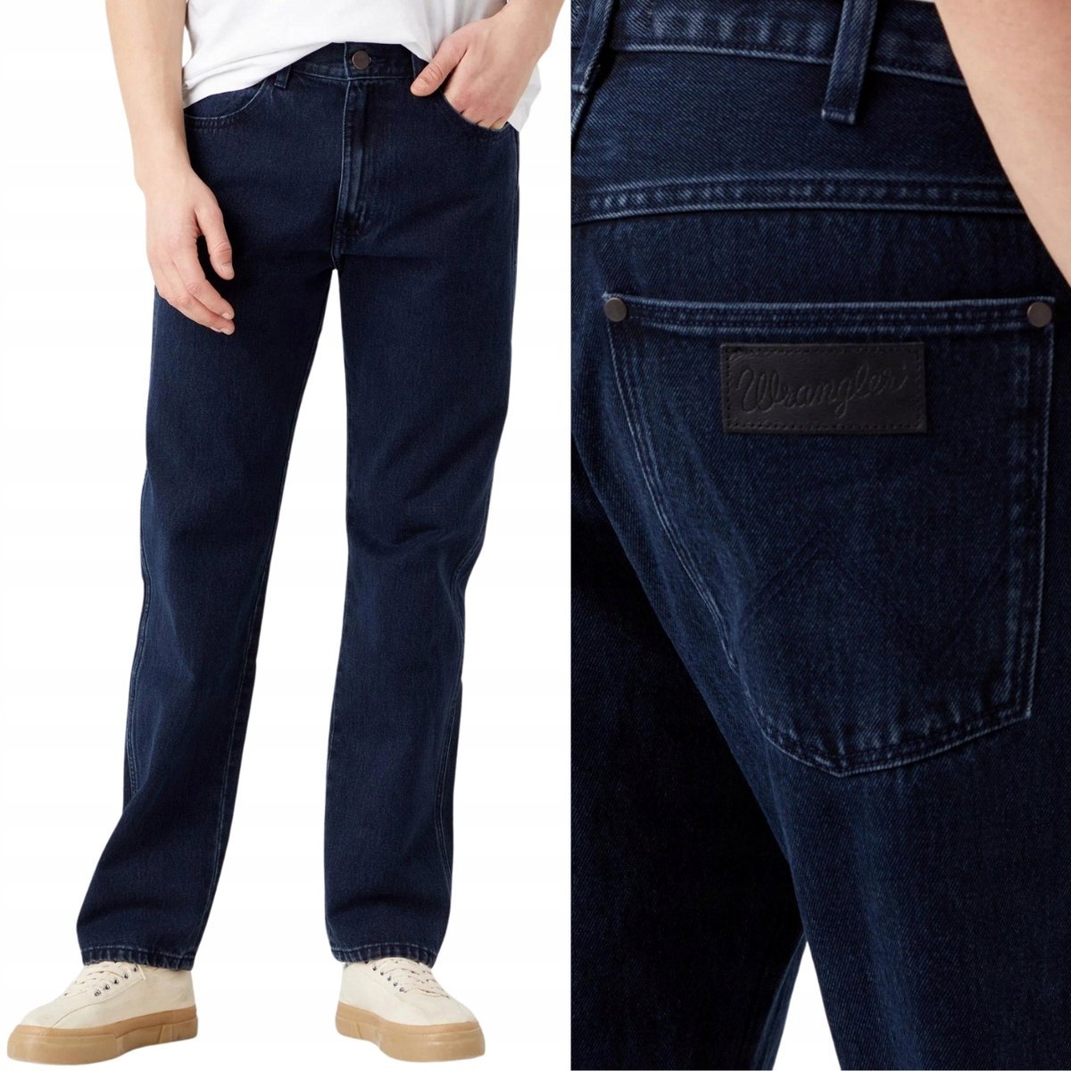 Wrangler Frontier Winner luźne proste spodnie jeansowe bez streczu W40 L34
