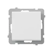 Wyłączniki światła i elektryczne - LEDart jednobiegunowy, Ospel SONATA ŁP-1R/m/00, bez ramki, kolor biały - miniaturka - grafika 1