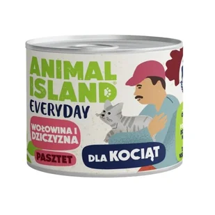 ANIMAL ISLAND wołowina/dziczyzna dla kociąt 185g - Mokra karma dla kotów - miniaturka - grafika 1