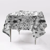 Obrusy i serwetki - Nadruk kolorowy obrus gładki Czarno-biały wzór eco, Fabricsy, 150x150 cm - miniaturka - grafika 1