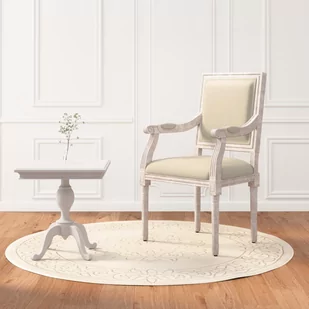 vidaXL Fotel, beżowy, 54x59x99 cm, lniany - Fotele - miniaturka - grafika 1