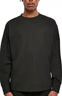 Koszulki męskie - Build Your Brand Męski T-shirt z długim rękawem Oversized Cut On Sleeve Longsleeve, czarny, S - miniaturka - grafika 1