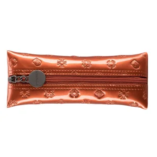 Etui na klucze ze skóry lakierowanej z monogramem pomarańczowe - Biżuteria - akcesoria - miniaturka - grafika 1