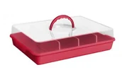 Pojemniki kuchenne - Plast Team POLAND SP. Z O.O. Pojemnik Na Ciasto Gdynia 1866 Czerwony TEA000407 - miniaturka - grafika 1