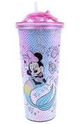 Kubki termiczne - Holograficzny kubek ze słomką 650 ml Myszka Minnie - miniaturka - grafika 1