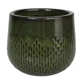 Donice - Donica szkliwo 37 x 31 cm mrozoodporna zielony - miniaturka - grafika 1