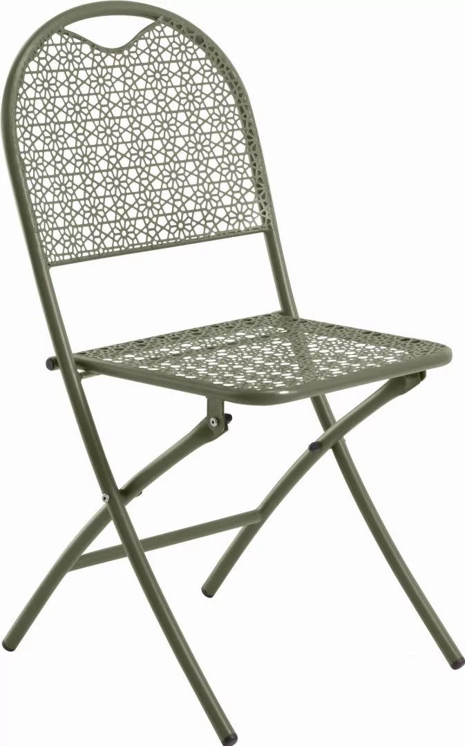 KMTP Krzesło składane metalowe 87x40x37,5 cm zielone K-X81000120