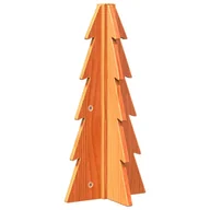 Choinki - vidaXL Drewniana choinka do udekorowania, brązowa, 49 cm, sosnowa - miniaturka - grafika 1