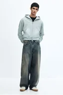 Spodnie damskie - H & M - Baggy Jeans - Niebieski - H&M - miniaturka - grafika 1