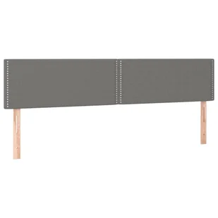 Lumarko Zagłówek do łóżka z LED, ciemnoszary, 200x5x78/88 cm, tkanina - Inne meble do sypialni - miniaturka - grafika 5
