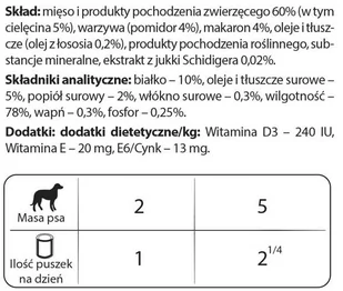 Dolina Noteci PREMIUM dla psów małych ras z cielęciną pomidorami i makaronem 100 g - Mokra karma dla psów - miniaturka - grafika 2