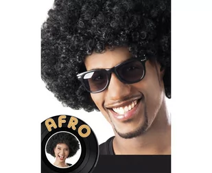 Boland Afro peruka, czarny - Dodatki do strojów karnawałowych - miniaturka - grafika 1